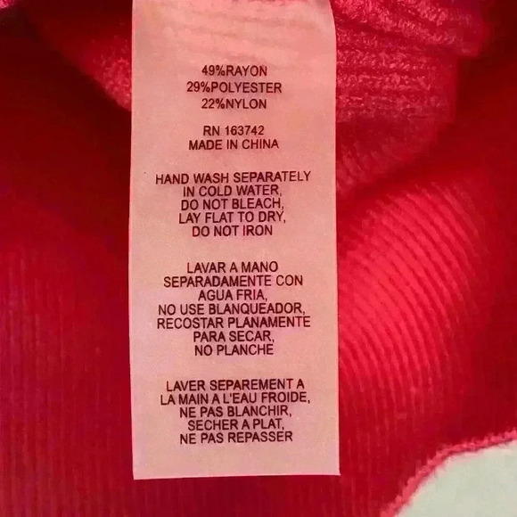 Vila Milanis Women's Hot Pink Short Sleeved V Neck Pullover Sweater Size Large - Picture 7 of 9